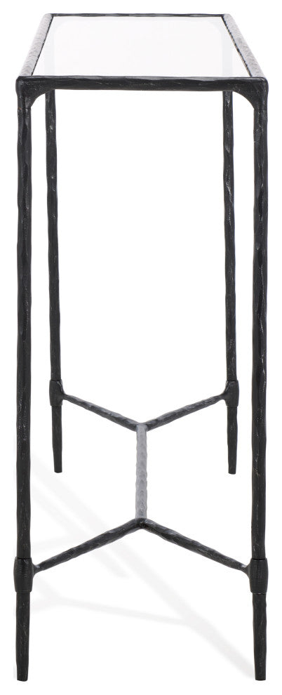 Safavieh Couture Isabellina Metal Console Table, Black / Clear