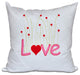 Valentine Print Pillow, Red, 18"x18"