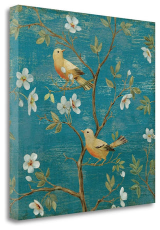 "Blossom Blues" By Daphne Brissonnet, Giclee Print on Gallery Wrap Canvas