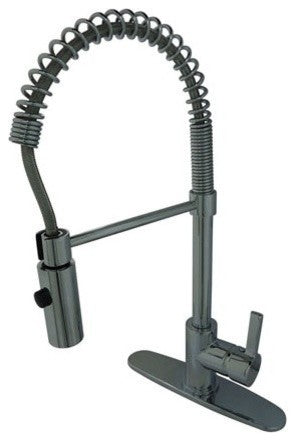 Gourmetier Single-Handle Pre-Rinse Kitchen Faucet, Polished Chrome