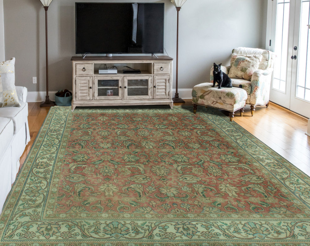 Fine Vintage Distressed Shafi Rose Rug