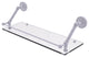 Prestige Regal 24" Floating Glass Shelf with Gallery Rail, Matte White