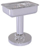 Vanity Top Soap Dish with Twisted Accents, Polished Chrome