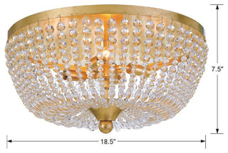 Crystorama Lighting Group 605 Rylee 4 Light 19"W Flush Mount Bowl - Matte Black