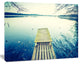 Sunset Over Tranquil Lake, Bridge Canvas Art Print, 60"x28"