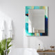 "Sky"Beveled Mirror on Printed Abstarct Tempered Art Glass, 40x30"