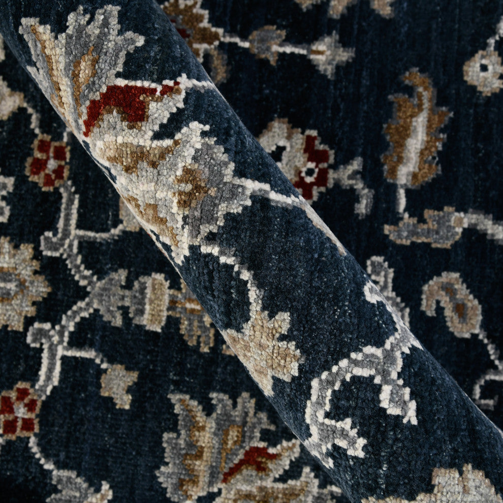 Bristol Krisha Area Rug, Blue, 10' x 14', Bordered