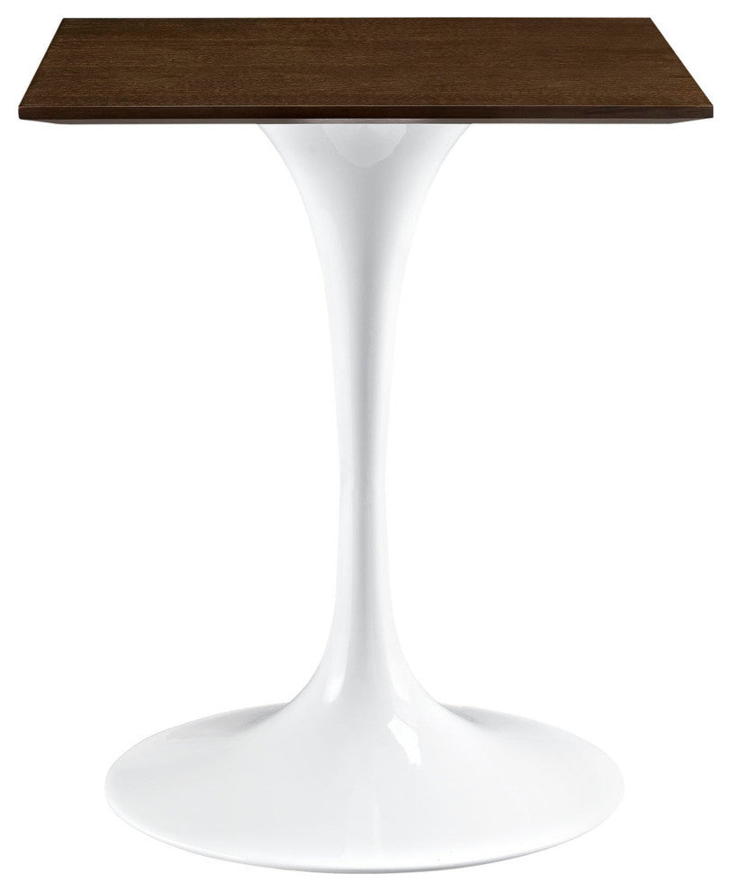 Modern Urban Contemporary Wood Side Table, Walnut Steel Wood
