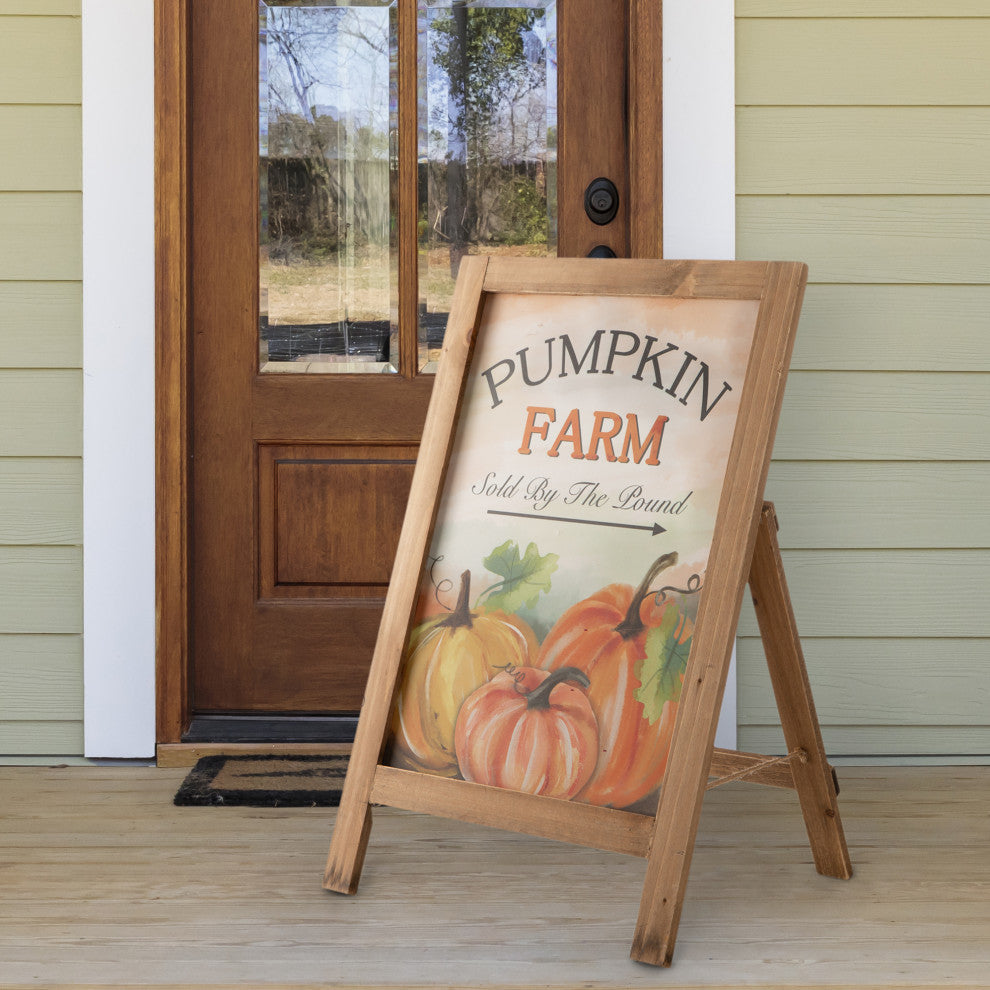 24"H Fall Wooden Porch Sign/Standing Decor