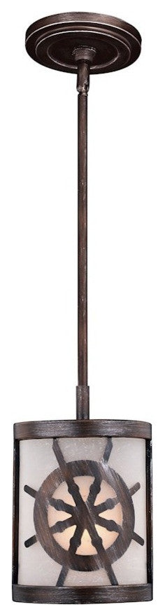 Nautique 6.25" Mini Pendant Sterling Bronze