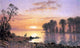 Albert Bierstadt Sunset Deer and River, 18"x27" Wall Decal