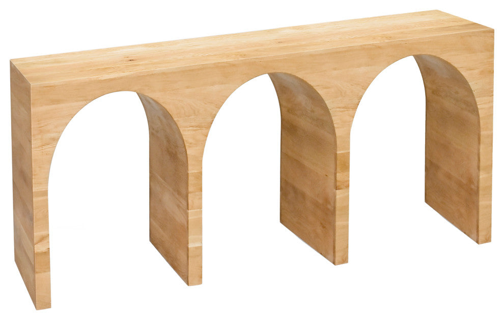 June Black Oak Console Table, Oak, 60" W X 18" D X 30" H
