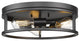 Bethel International YS2180C16BLK 3 Light Flush Mount, Black