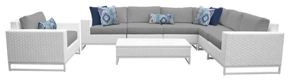 Miami 8 Piece Outdoor Wicker Patio Furniture Set 08b