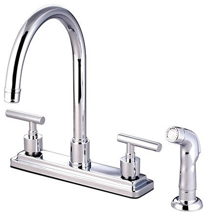 Kingston Brass Centerset Kitchen Faucet, Polished Chrome