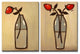 Ready2Hang 2 Piece Canvas Set 'Minimalist Rose I/II' by Norman Wyatt, 16"x24"