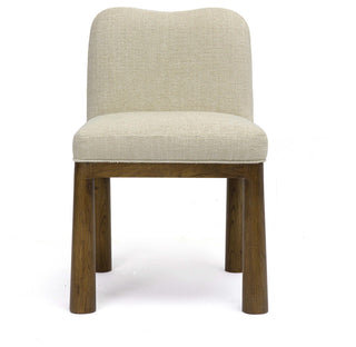 Tiara Performance Basketweave Fabric Dining Chair, Cream