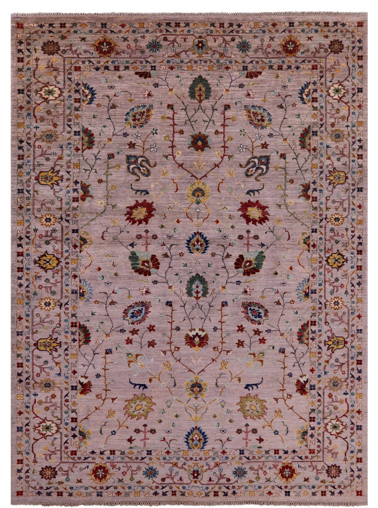 8' 2" X 11' 0" Persian Tabriz Handmade Wool Rug Q7536