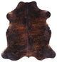 7' 2" X 6' 8" Brindle Natural Cowhide Rug C2269