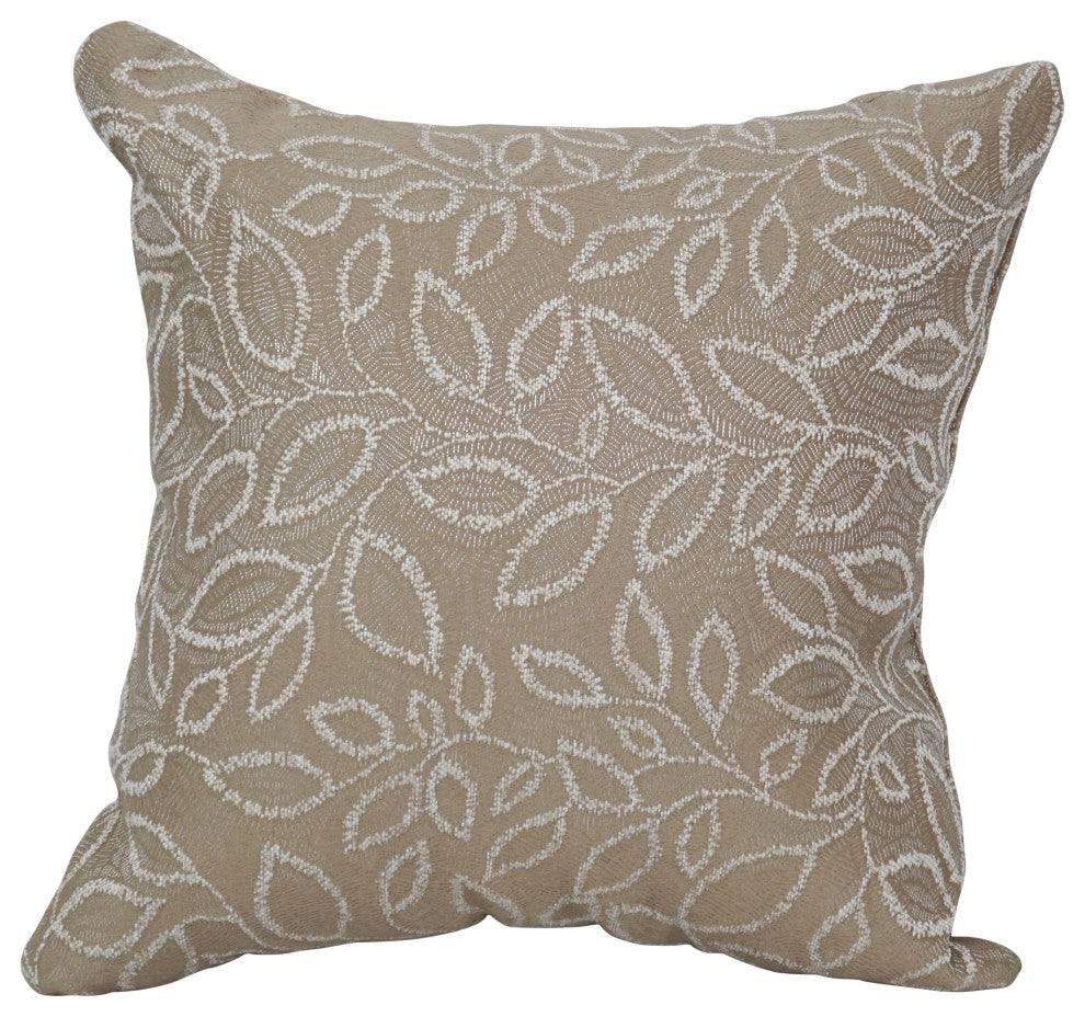 17" Jacquard Throw Pillows With Inserts, Set of 2, Florian Camel