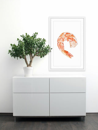 "Crevette" Framed Painting Print, 16"x24"