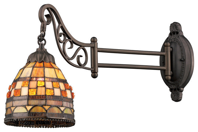 Mix-n-Match 1-Light Swingarm Sconce, Tiffany Bronze