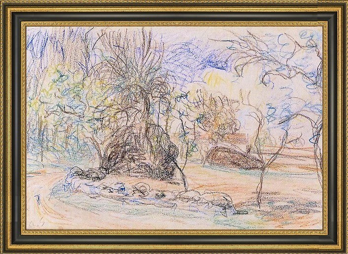 Alfred Sisley Orchard - 18" x 27" Framed Premium Canvas Print