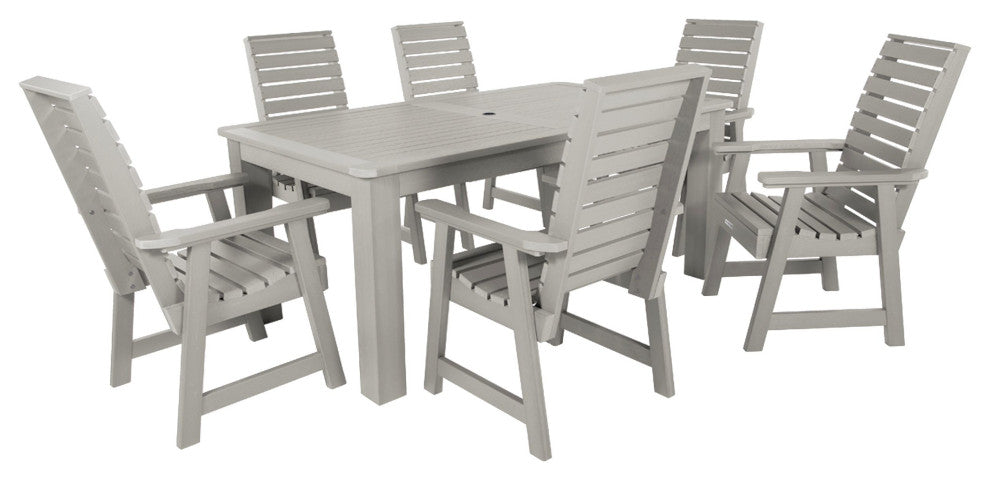 Weatherly 7-Piece Rectangle Dining Set, Harbor Gray