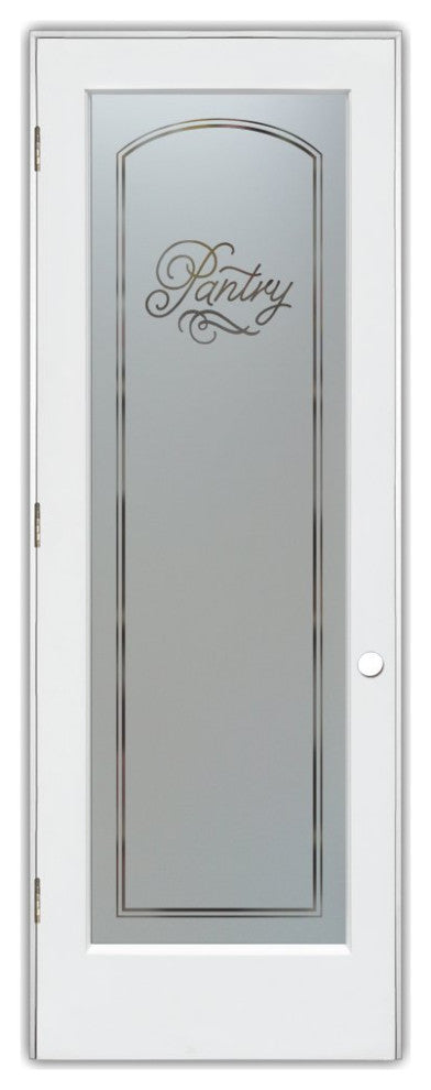 Pantry Door - Melany - Primed - 28" x 84" - Knob on Right - Pull Open