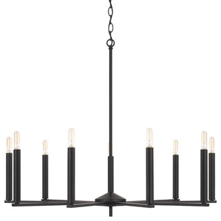 Capital Lighting 448691 Portman 9 Light 34"W Candle Style - Matte Black