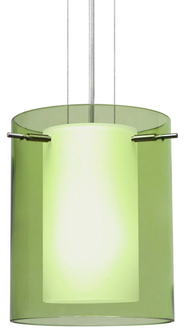 Pahu 1 Light Pendant Lighting, Satin Nickel