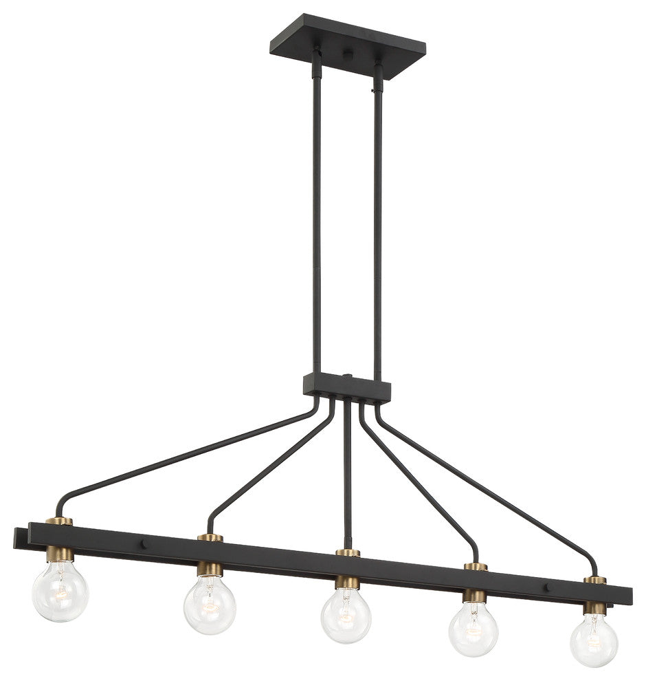 Ravella 5 Light Island Chandelier, Black