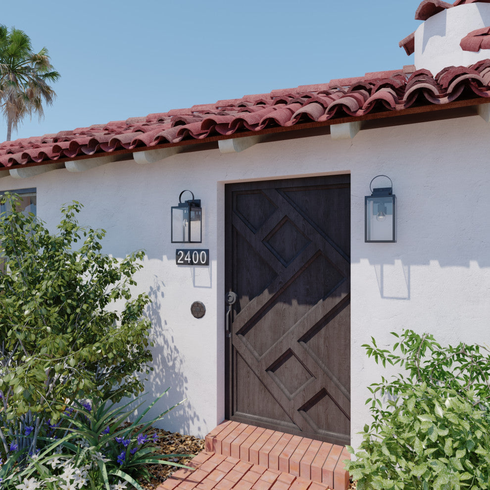 Medinah 7" Outdoor Wall Light Textured Black