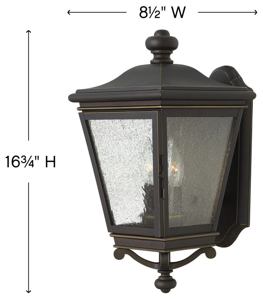 Hinkley Lincoln Medium Wall Mount Lantern, Oil Rubbed Bronze