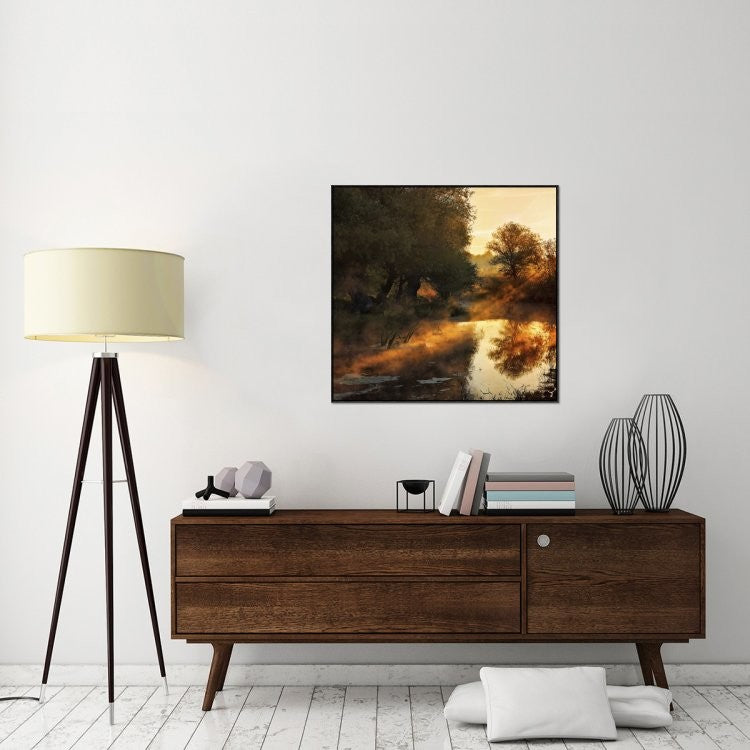 "When Nature Paints With Light" Framed Canvas Giclee by Jimbi, 37x35"