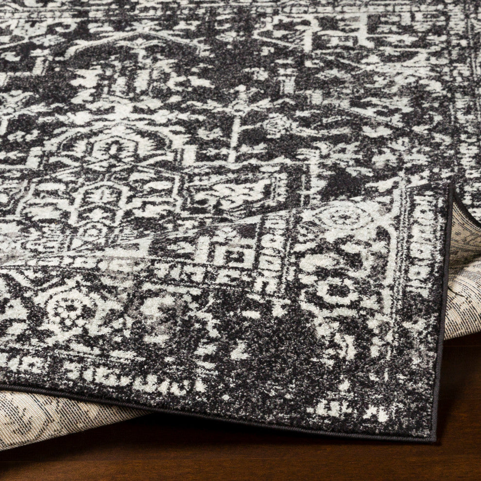 Harput HAP-1087 Traditional Black 7'10"x10'3" Area Rug