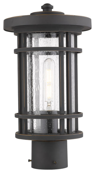 Z-Lite 570PHM Jordan 15" Tall Outdoor Single Head Post Light - Oil Rubbed