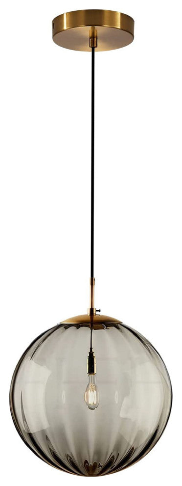 Smoke Gray kitchen light fixtures Glass pendant light Single Globe Chandelier