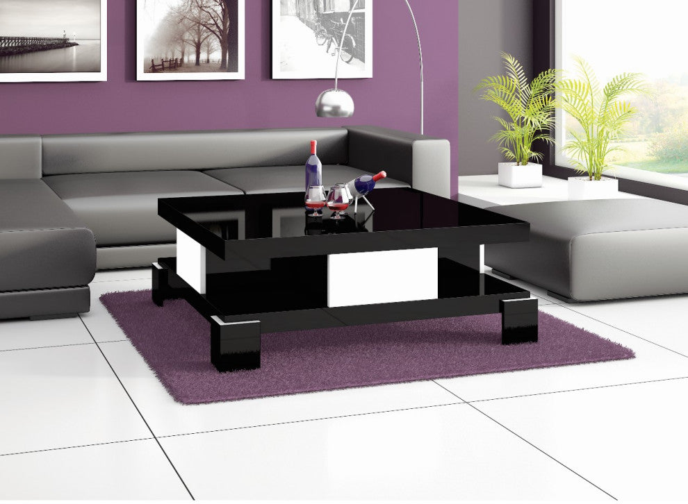 BALINA Coffee Table, Black/White