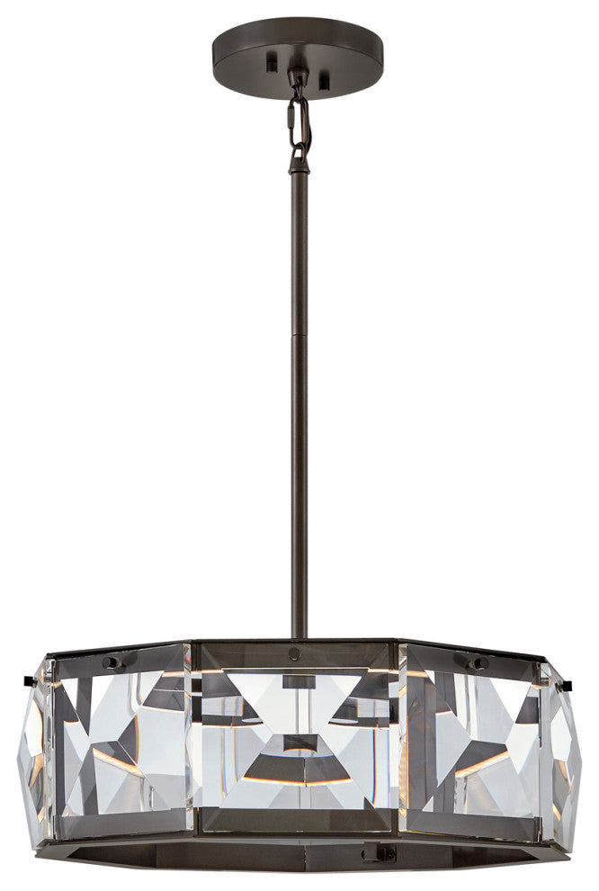 Fredrick Ramond FR30103 Jolie 20"W LED Crystal Pendant - Heritage Brass