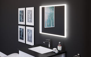 Smart Lisa Dimmable LED Bathroom Mirror With Voice Control, 24"x30"