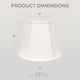 Royal Designs Deep Empire Bell Lamp Shade, White, 8x14x11, Single