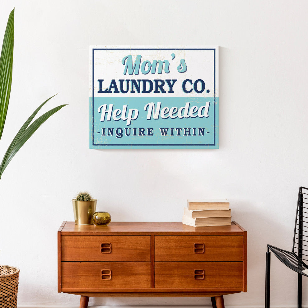 Mom's Laundry Co. 16x20 Canvas Wall Art