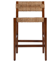 Valencia 25 in. Seat Height Woven Counter Stool With Back