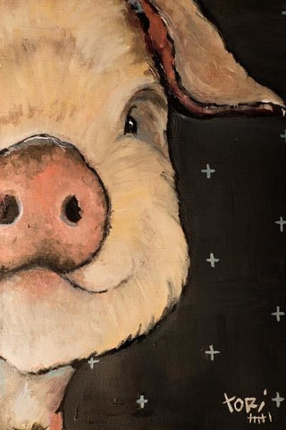 "Pigshot" Painting Print on Wrapped Canvas, 20"x30"