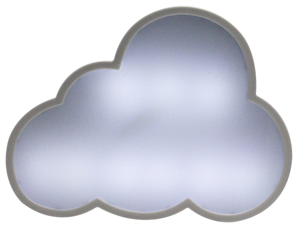 12" Battery Operated LED Lighted Cloud Shaped White Board
