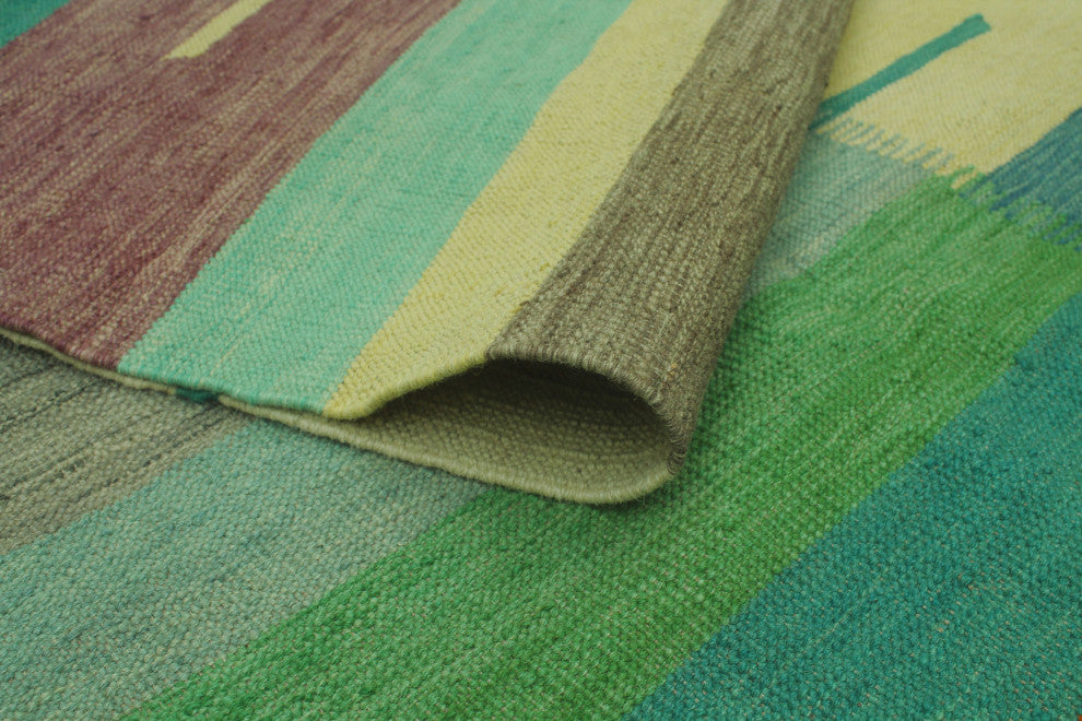 Winchester Kilim Nilofer Blue/Red Rug, 6'8x9'9