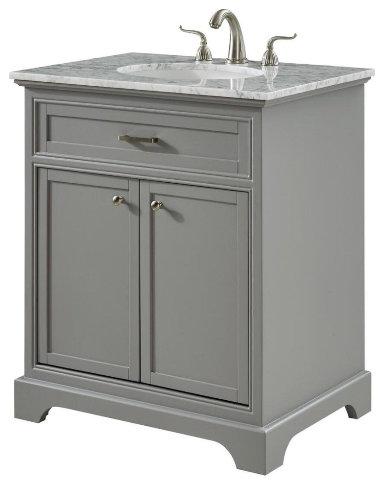 30" Single Bathroom Vanity Set In Light Grey