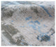 Reflections Hand-Loomed Bamboo Silk and Cotton Beige/Blue Area Rug, 8'x10'