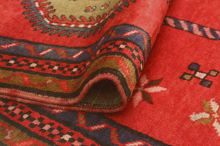 Fine Vintage Distressed Radeliff Red/Blue Runner, 3'1x9'5